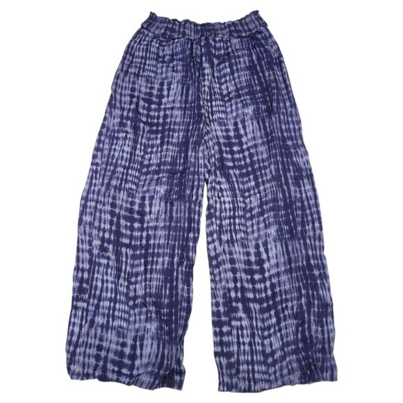 Colorful Planet Pants Elastic Waist Girls L 10 12 Flowy Wide Leg Boho Hippie Dye - Picture 7 of 7